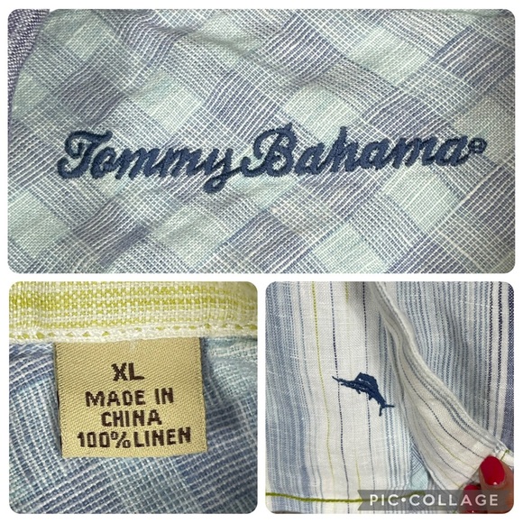 Tommy Bahama 100% Linen Casual Comfort Vacation Stylish Button Up Shirt - Sz XL - Picture 3 of 15